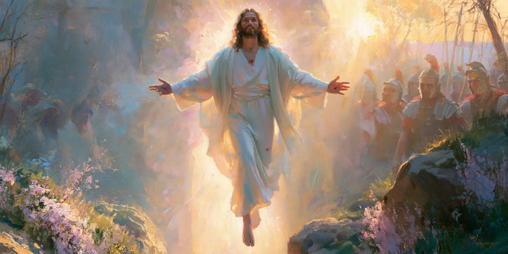 The Resurrection of Jesus Christ — The Lifted Face in Rose Mist
