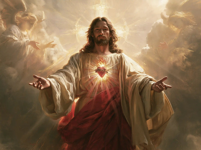 The Sacred Heart of Jesus — The Heart Among Heavenly Presences