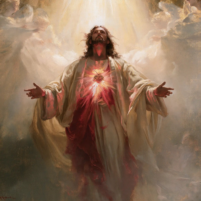 The Sacred Heart of Jesus — Arms in the Rose-Coloured Mist