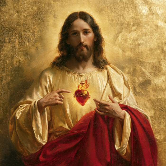 The Sacred Heart of Jesus — The Heart Between Two Gentle Gestures