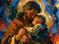 Saint Joseph with the Child Jesus – Expressionist · Landscape no. 1