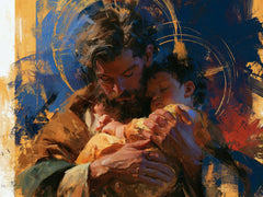 Saint Joseph with the Child Jesus – Expressionist · Landscape no. 4