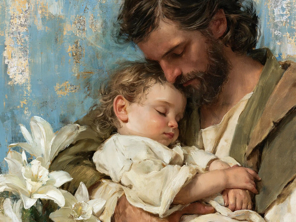 Saint Joseph with the Child Jesus – Impressionist · Landscape no. 7