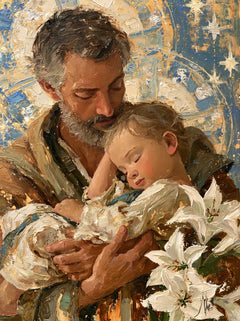 Saint Joseph with the Child Jesus – Impressionist · Portrait no. 10