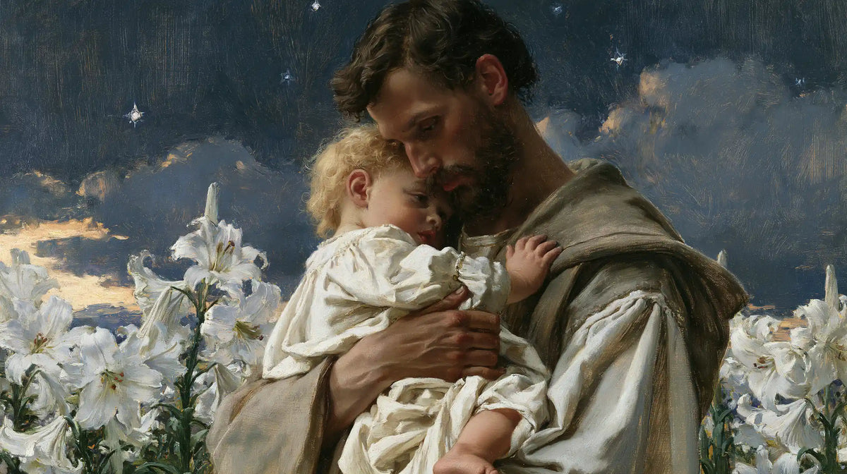 Saint Joseph with the Child Jesus – Symbolist · Landscape no. 10