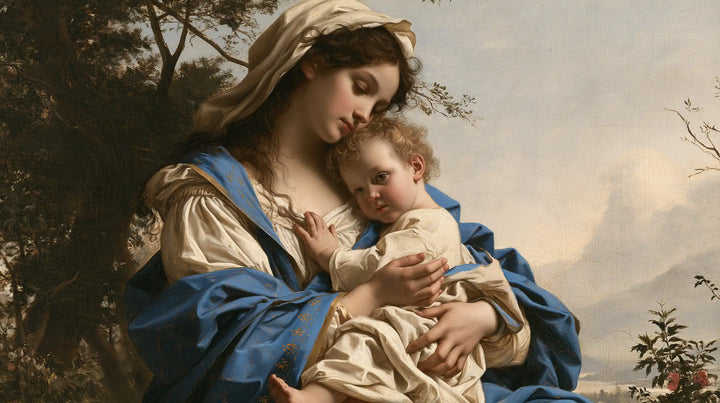 Virgin Mary and Child Jesus - Florentine Renaissance · Landscape n° 14