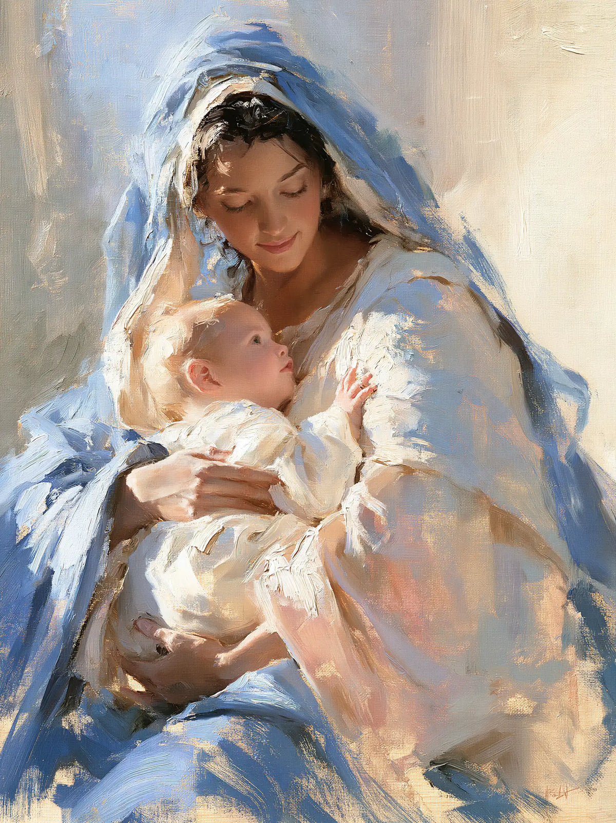 The Virgin and Child — A Smile in Pearly Radiance
