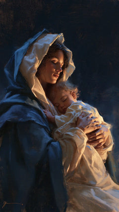 The Virgin and Child — The Little Sleeper in the Long Pale Drapery