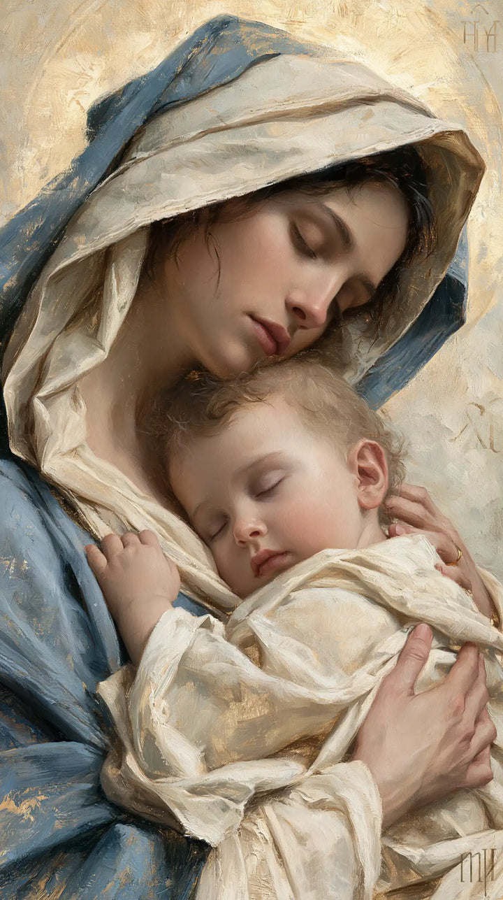 Virgin Mary and Child Jesus - Sacred Maternal Tenderness · Portrait n° 1
