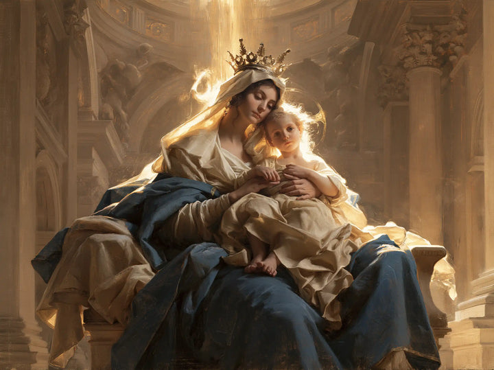 Virgin Mary and Child Jesus - Sacred Monumental View · Landscape n° 1