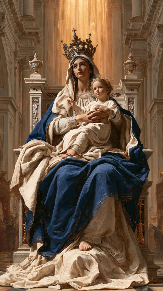 Virgin Mary and Child Jesus - Sacred Monumental View · Portrait n° 16
